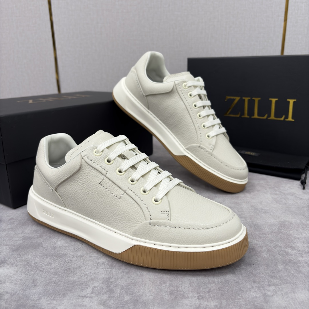 💋💍ZL家新品 Zill* 兹-利 是1970创立的法国奢侈男装品牌 缝线装饰男士休闲运动鞋当法式奢华邂
