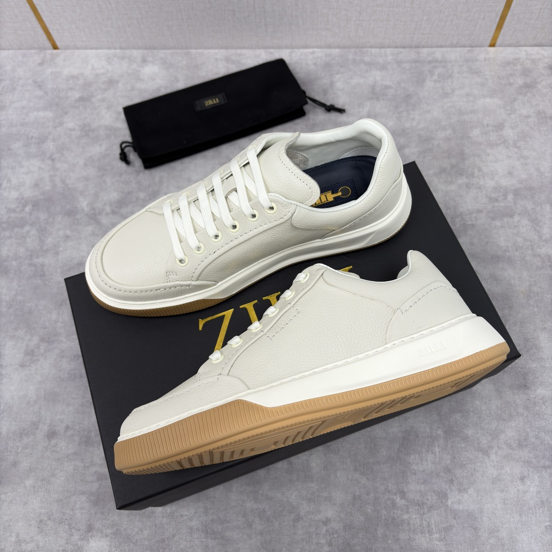 💋💍ZL家新品 Zill* 兹-利 是1970创立的法国奢侈男装品牌 缝线装饰男士休闲运动鞋当法式奢华邂