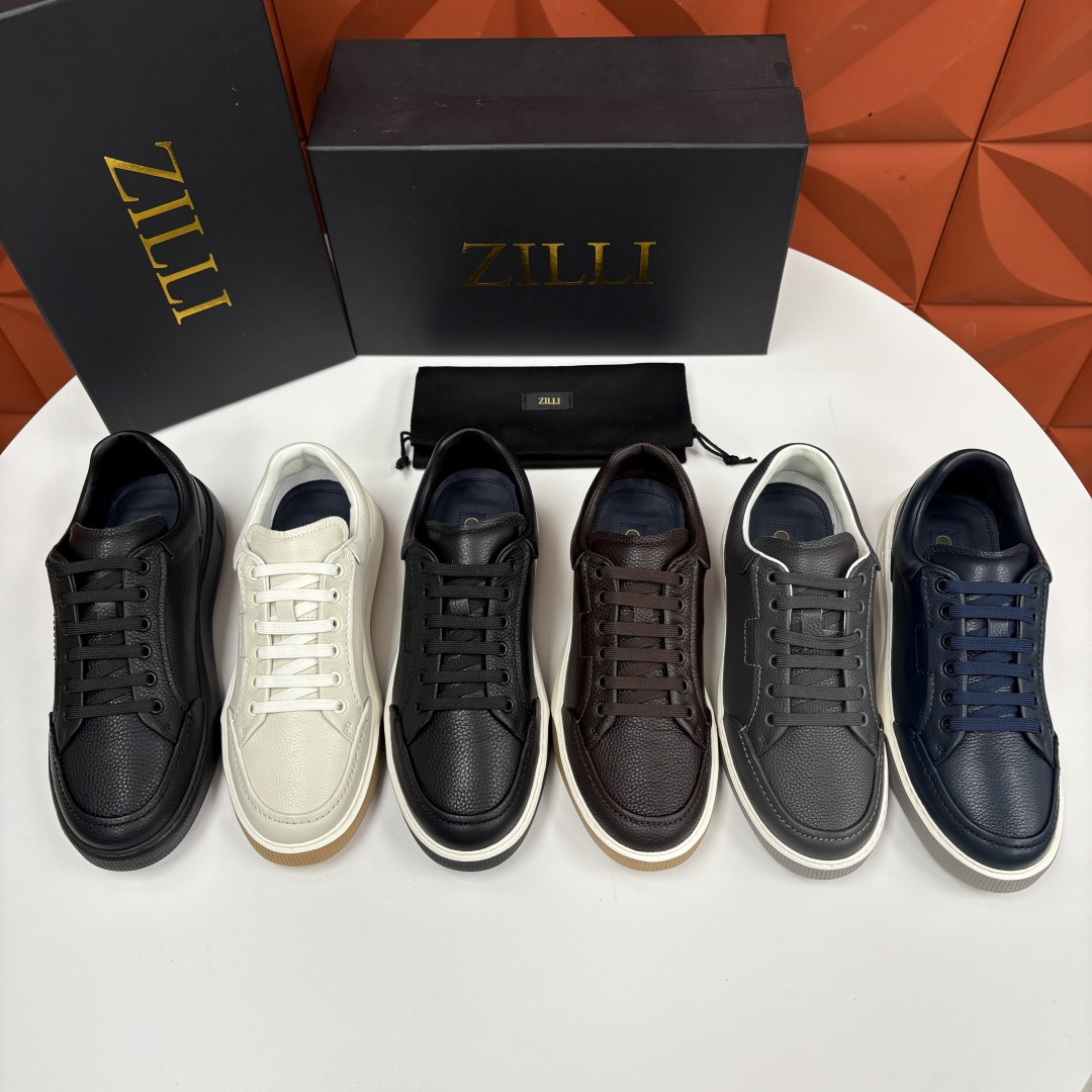 💋💍ZL家新品 Zill* 兹-利 是1970创立的法国奢侈男装品牌 缝线装饰男士休闲运动鞋当法式奢华邂