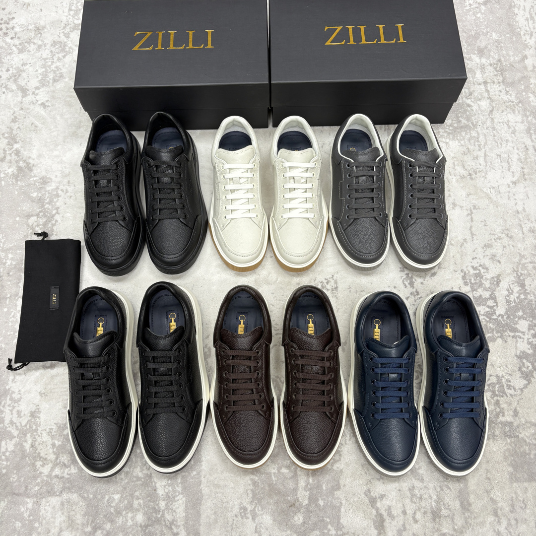 💋💍ZL家新品 Zill* 兹-利 是1970创立的法国奢侈男装品牌 缝线装饰男士休闲运动鞋当法式奢华邂
