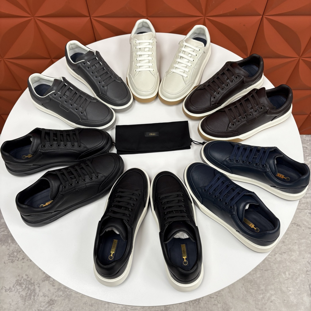 💋💍ZL家新品 Zill* 兹-利 是1970创立的法国奢侈男装品牌 缝线装饰男士休闲运动鞋当法式奢华邂