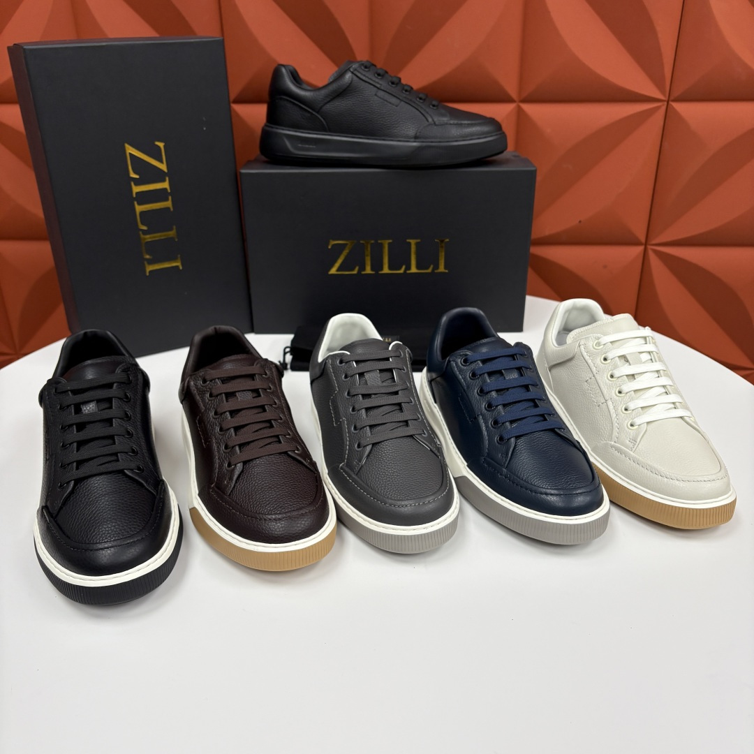 💋💍ZL家新品 Zill* 兹-利 是1970创立的法国奢侈男装品牌 缝线装饰男士休闲运动鞋当法式奢华邂