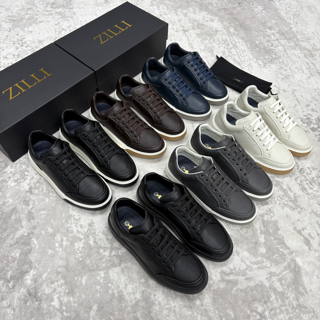 💋💍ZL家新品 Zill* 兹-利 是1970创立的法国奢侈男装品牌 缝线装饰男士休闲运动鞋当法式奢华邂
