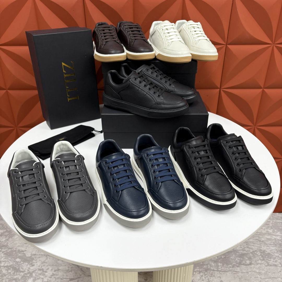 💋💍ZL家新品 Zill* 兹-利 是1970创立的法国奢侈男装品牌 缝线装饰男士休闲运动鞋当法式奢华邂