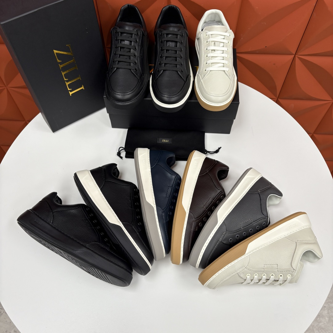 💋💍ZL家新品 Zill* 兹-利 是1970创立的法国奢侈男装品牌 缝线装饰男士休闲运动鞋当法式奢华邂