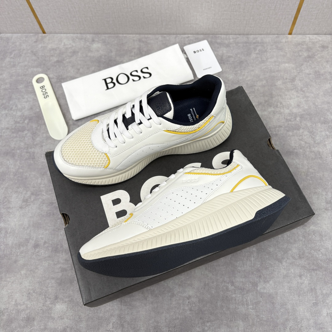 💋💍BOSS 男士新款 BOSS x Porsche联名款运动鞋跑鞋 奢华运动风的跨界杰作 此系列鞋款的