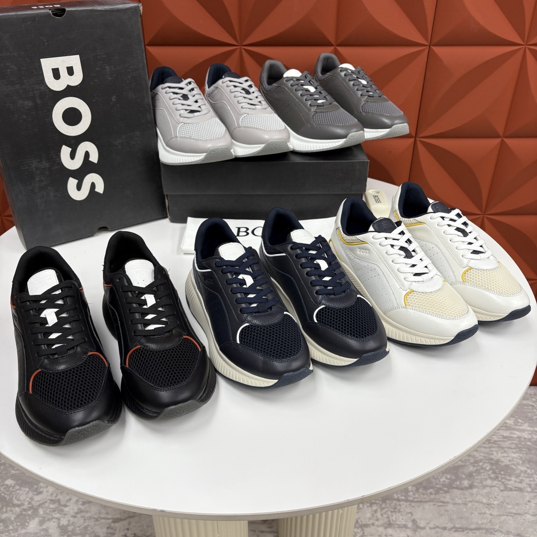 💋💍BOSS 男士新款 BOSS x Porsche联名款运动鞋跑鞋 奢华运动风的跨界杰作 此系列鞋款的