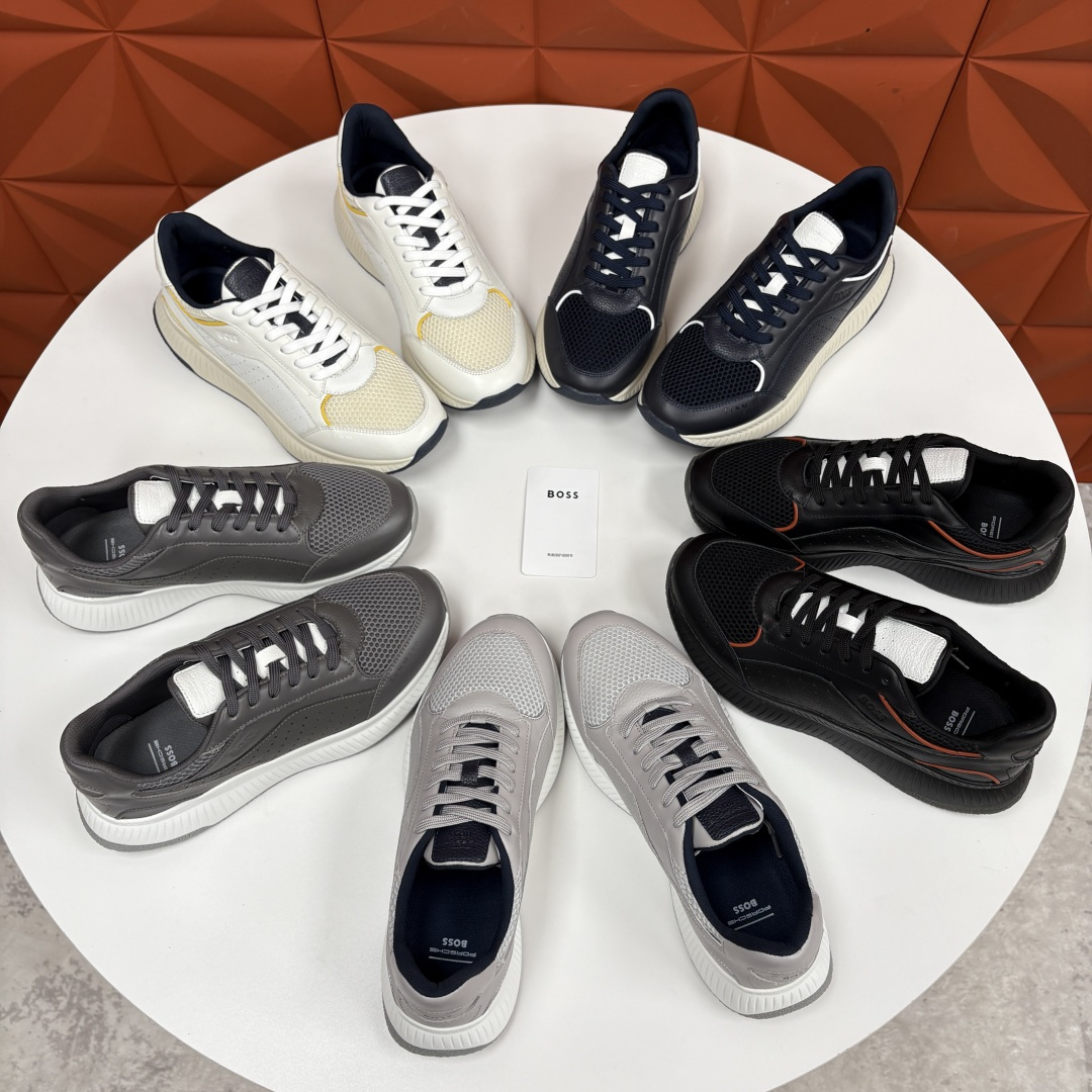 💋💍BOSS 男士新款 BOSS x Porsche联名款运动鞋跑鞋 奢华运动风的跨界杰作 此系列鞋款的