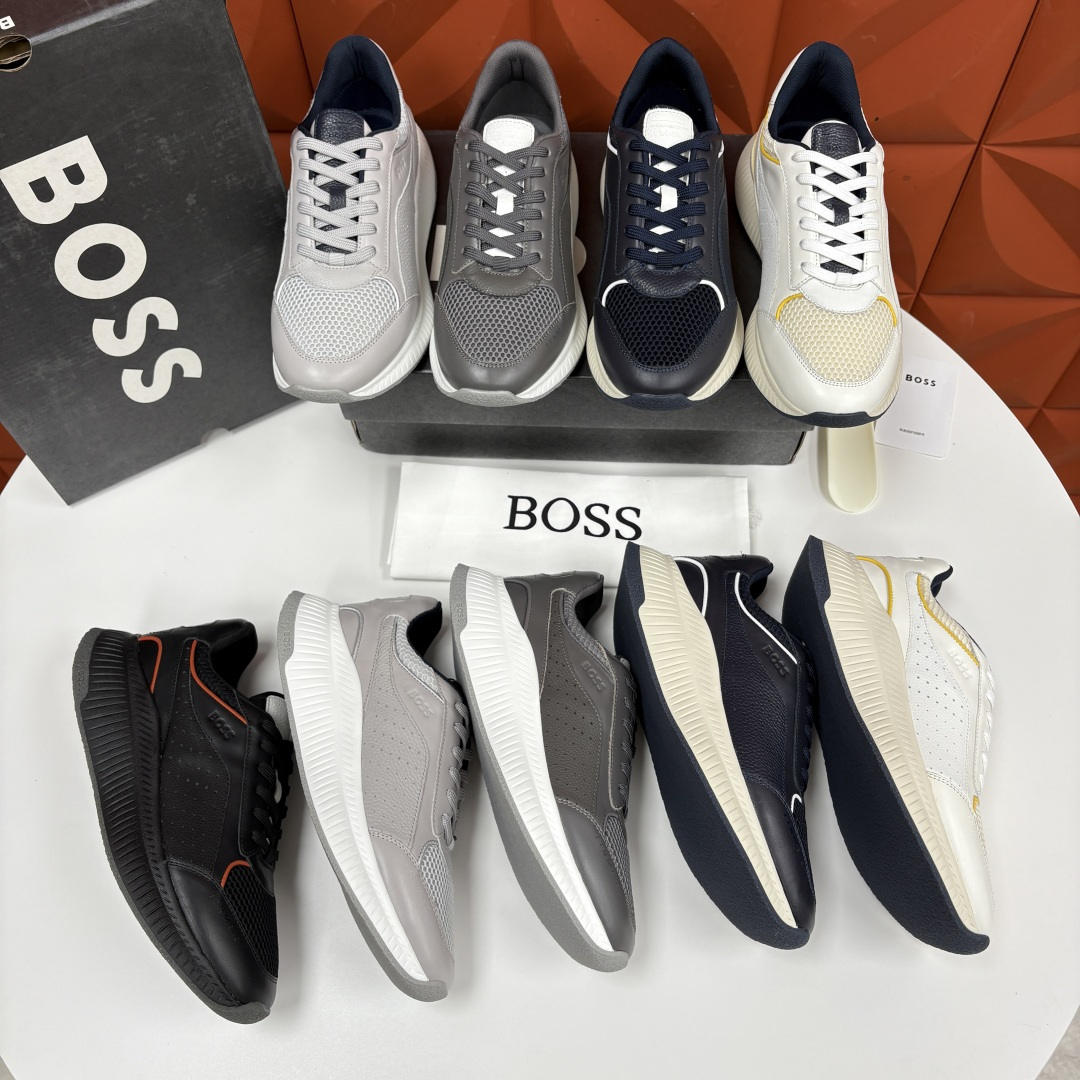 💋💍BOSS 男士新款 BOSS x Porsche联名款运动鞋跑鞋 奢华运动风的跨界杰作 此系列鞋款的