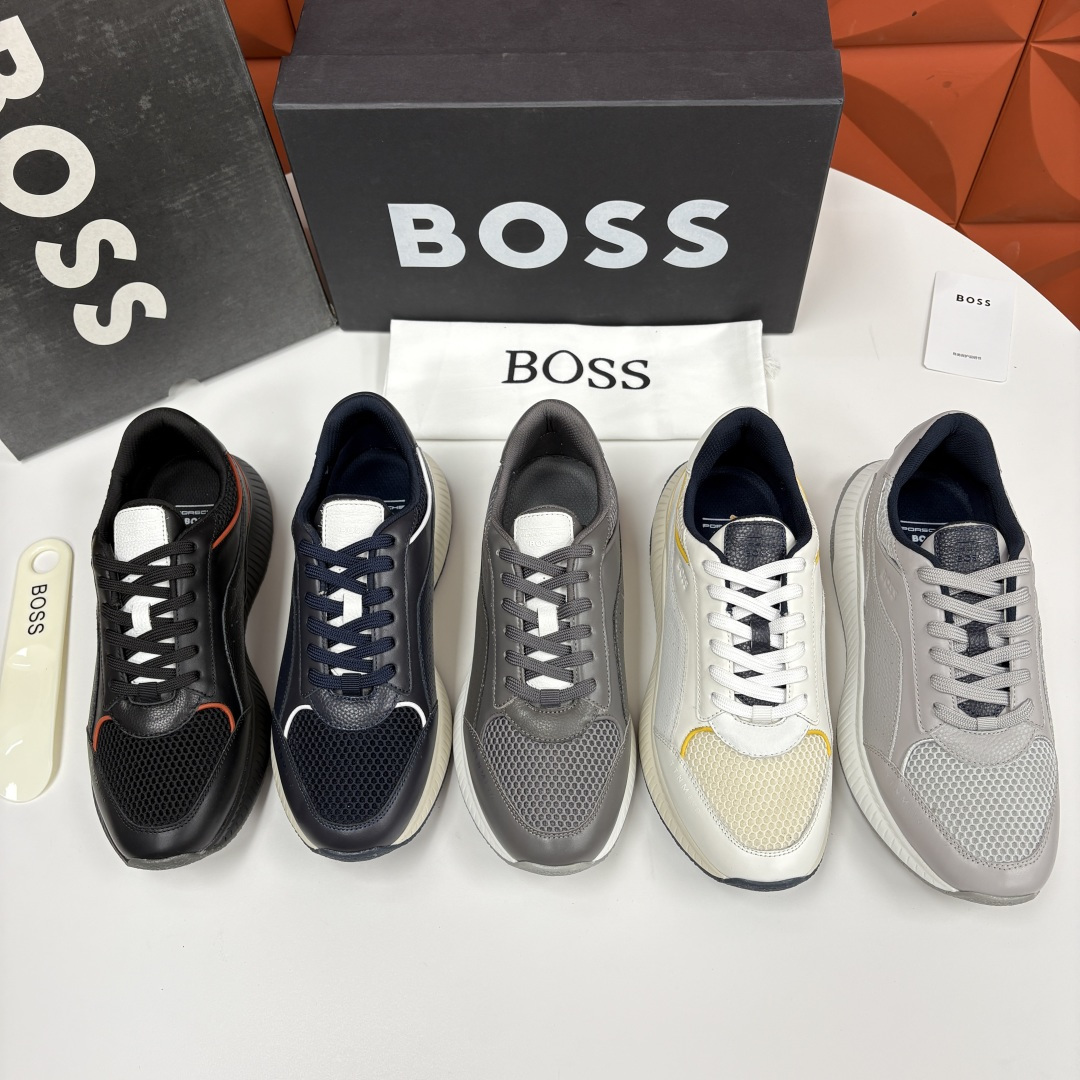 💋💍BOSS 男士新款 BOSS x Porsche联名款运动鞋跑鞋 奢华运动风的跨界杰作 此系列鞋款的