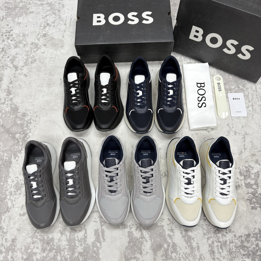 💋💍BOSS 男士新款 BOSS x Porsche联名款运动鞋跑鞋 奢华运动风的跨界杰作 此系列鞋款的