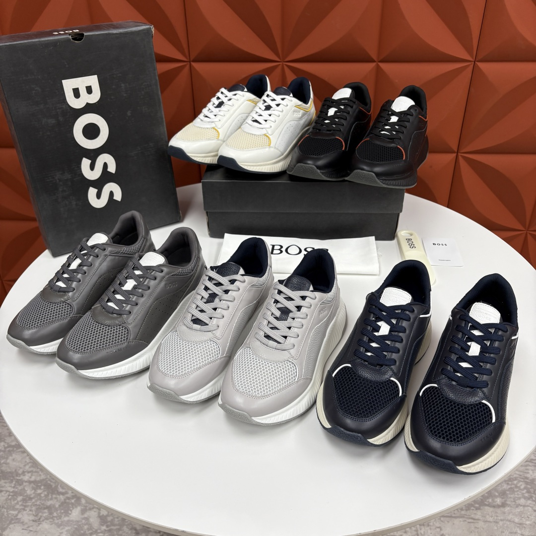 💋💍BOSS 男士新款 BOSS x Porsche联名款运动鞋跑鞋 奢华运动风的跨界杰作 此系列鞋款的