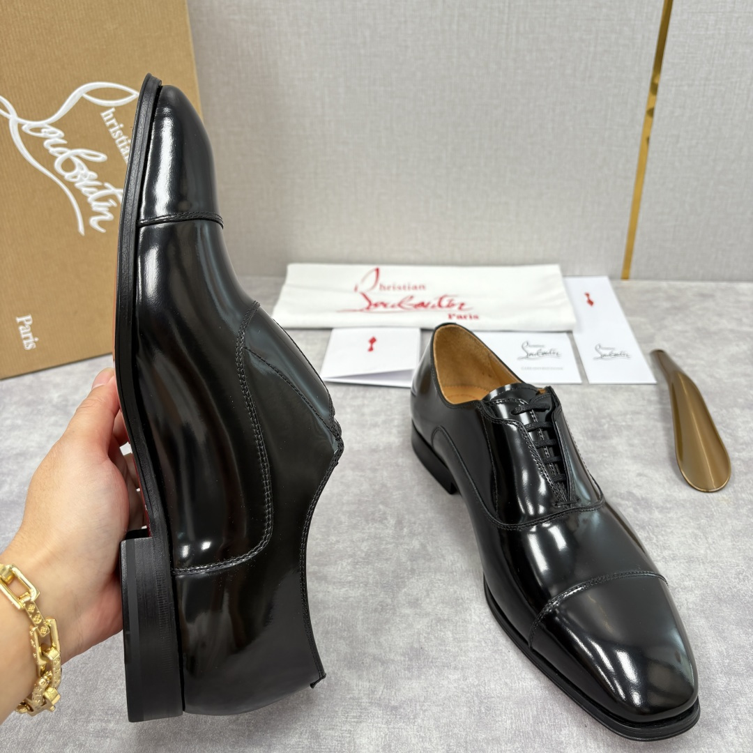 💋💍 CL 新品男士正装鞋皮鞋 Christia* Loubouti* 红底鞋 奢华工艺与优雅格调的极致