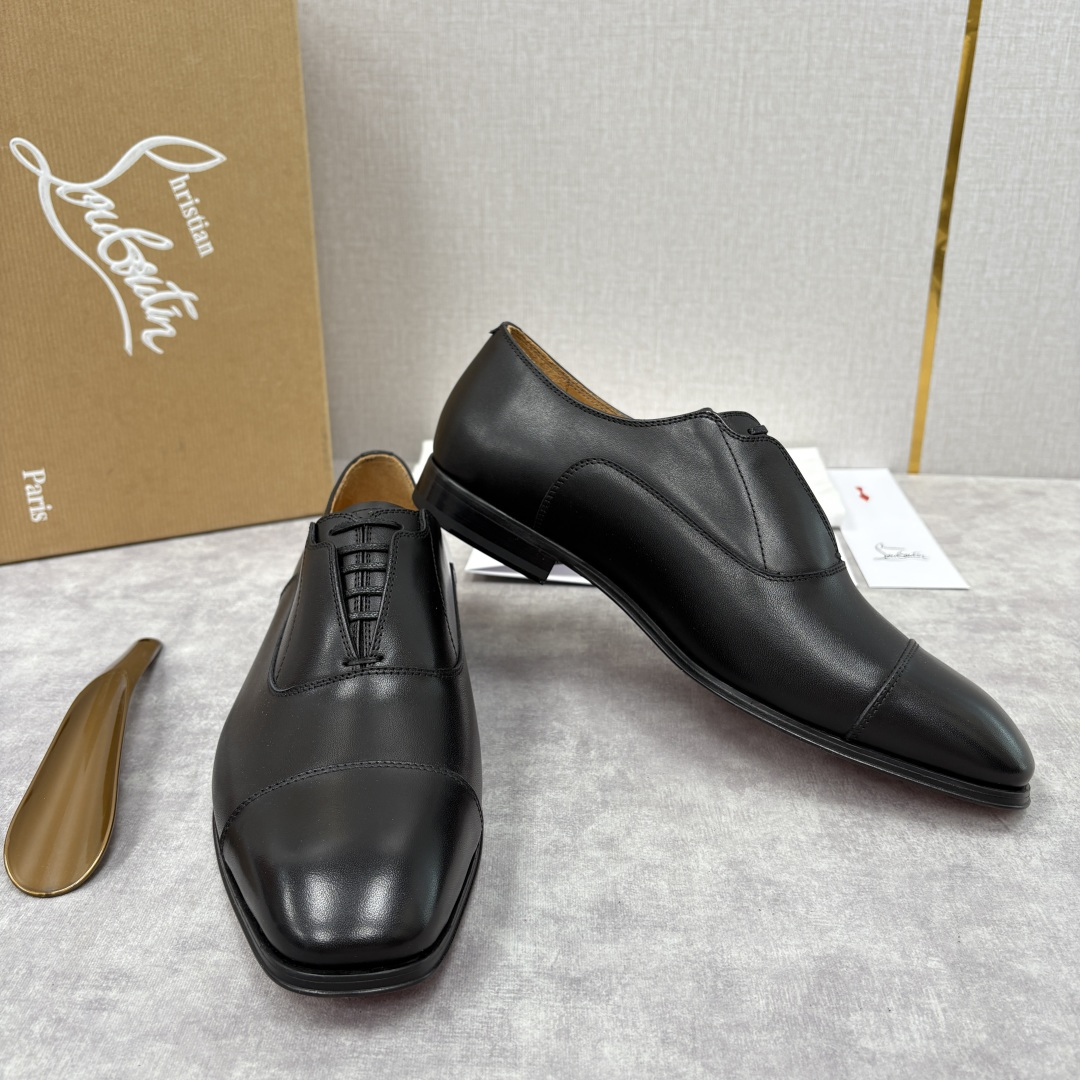 💋💍 CL 新品男士正装鞋皮鞋 Christia* Loubouti* 红底鞋 奢华工艺与优雅格调的极致