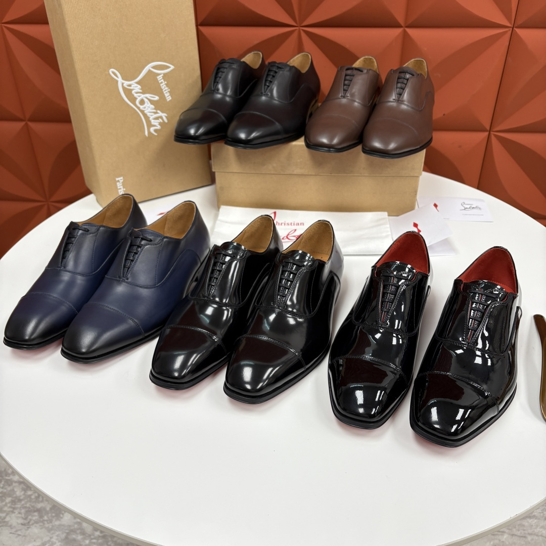 💋💍 CL 新品男士正装鞋皮鞋 Christia* Loubouti* 红底鞋 奢华工艺与优雅格调的极致