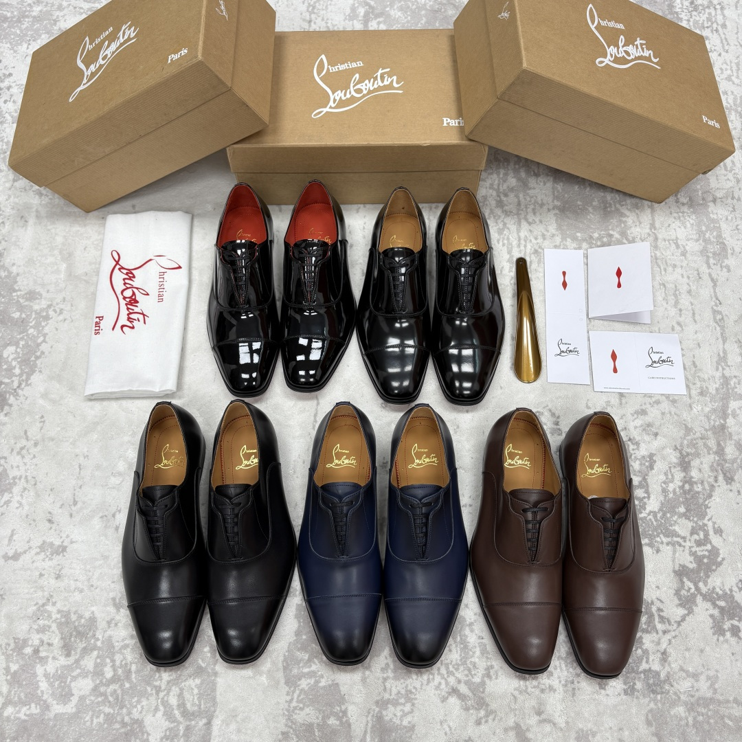 💋💍 CL 新品男士正装鞋皮鞋 Christia* Loubouti* 红底鞋 奢华工艺与优雅格调的极致