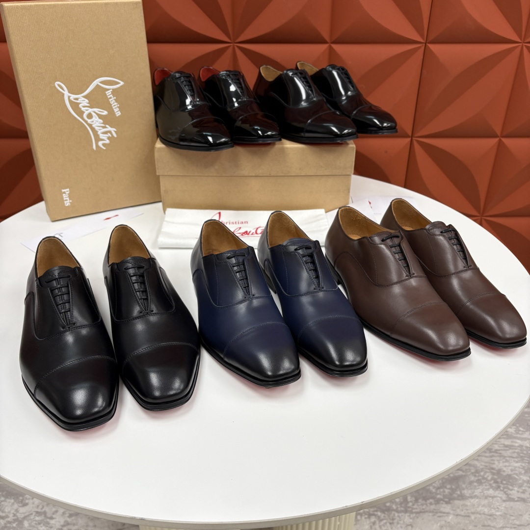 💋💍 CL 新品男士正装鞋皮鞋 Christia* Loubouti* 红底鞋 奢华工艺与优雅格调的极致