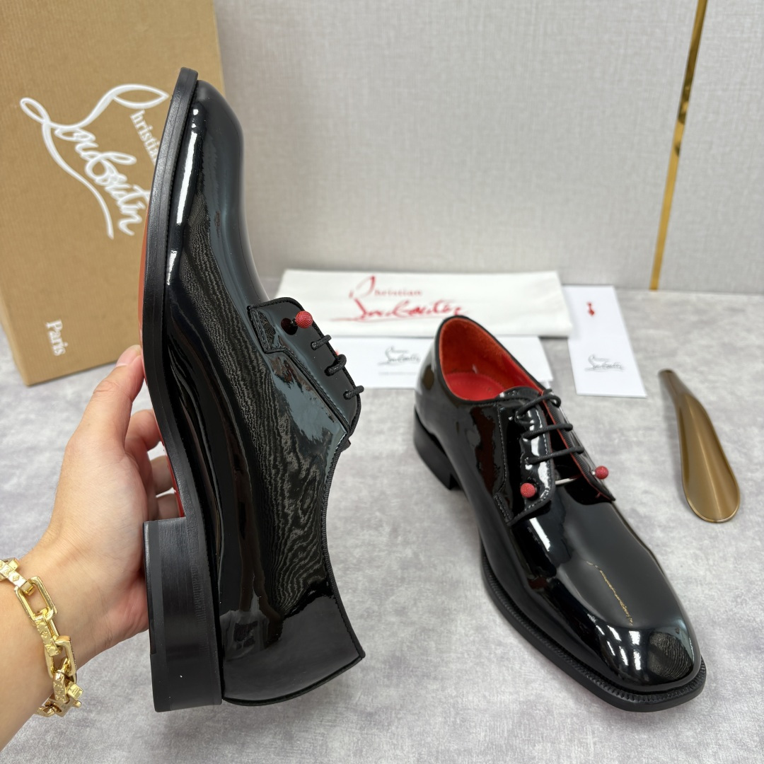 💋💍 CL 新品正装鞋皮鞋 Christia* Loubouti* 红底鞋 GREGGO 男士牛津鞋 采