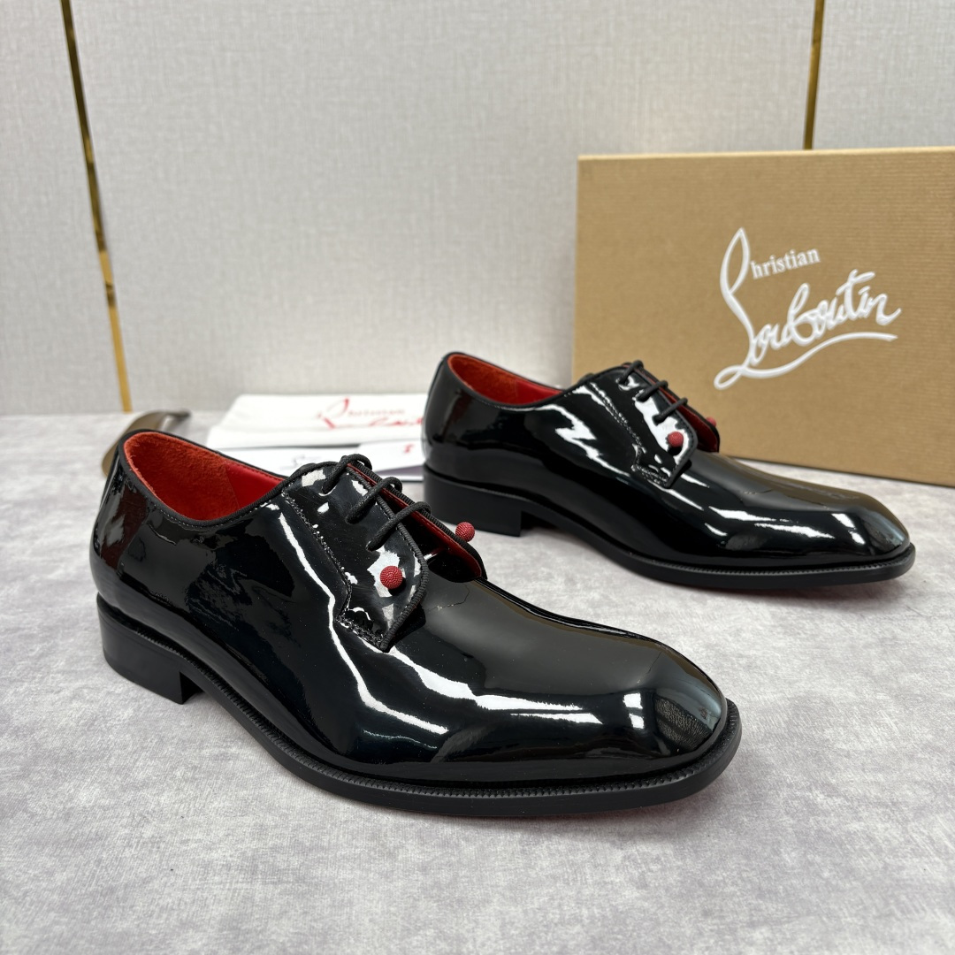 💋💍 CL 新品正装鞋皮鞋 Christia* Loubouti* 红底鞋 GREGGO 男士牛津鞋 采