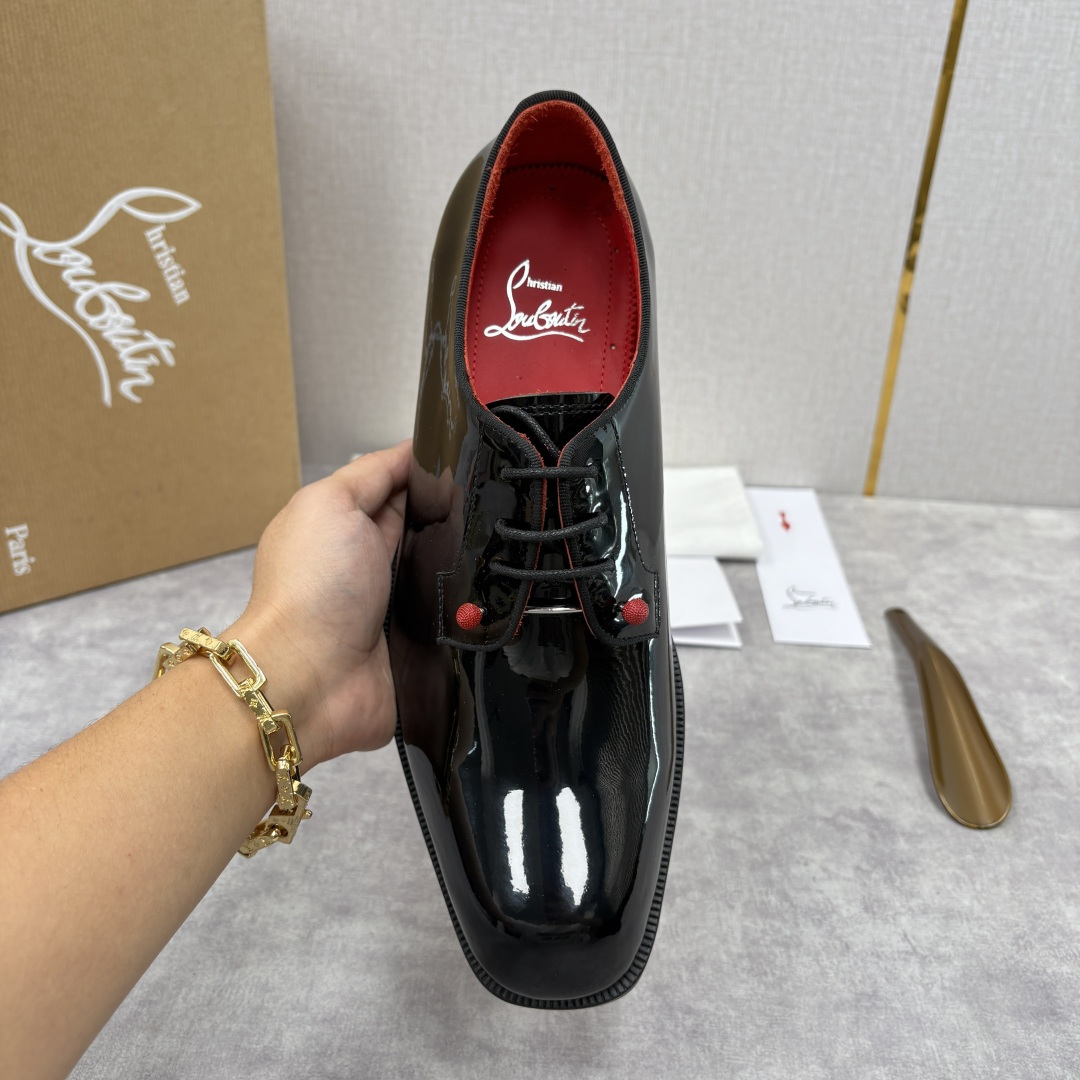 💋💍 CL 新品正装鞋皮鞋 Christia* Loubouti* 红底鞋 GREGGO 男士牛津鞋 采