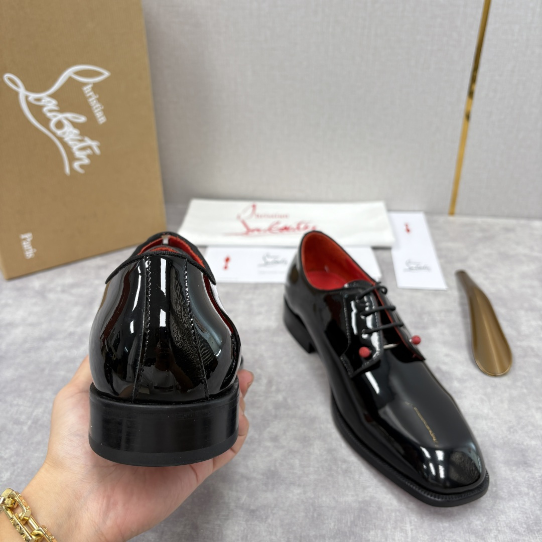 💋💍 CL 新品正装鞋皮鞋 Christia* Loubouti* 红底鞋 GREGGO 男士牛津鞋 采