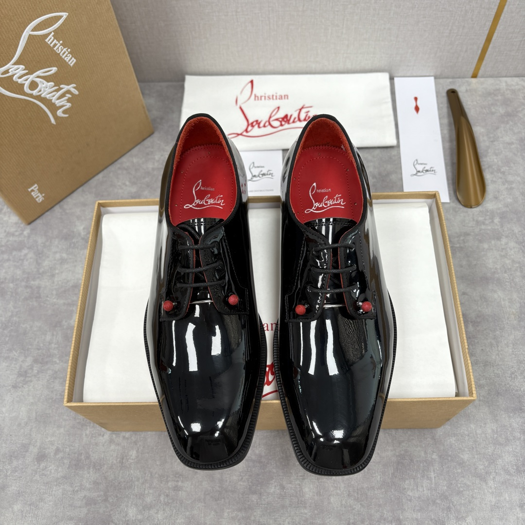 💋💍 CL 新品正装鞋皮鞋 Christia* Loubouti* 红底鞋 GREGGO 男士牛津鞋 采