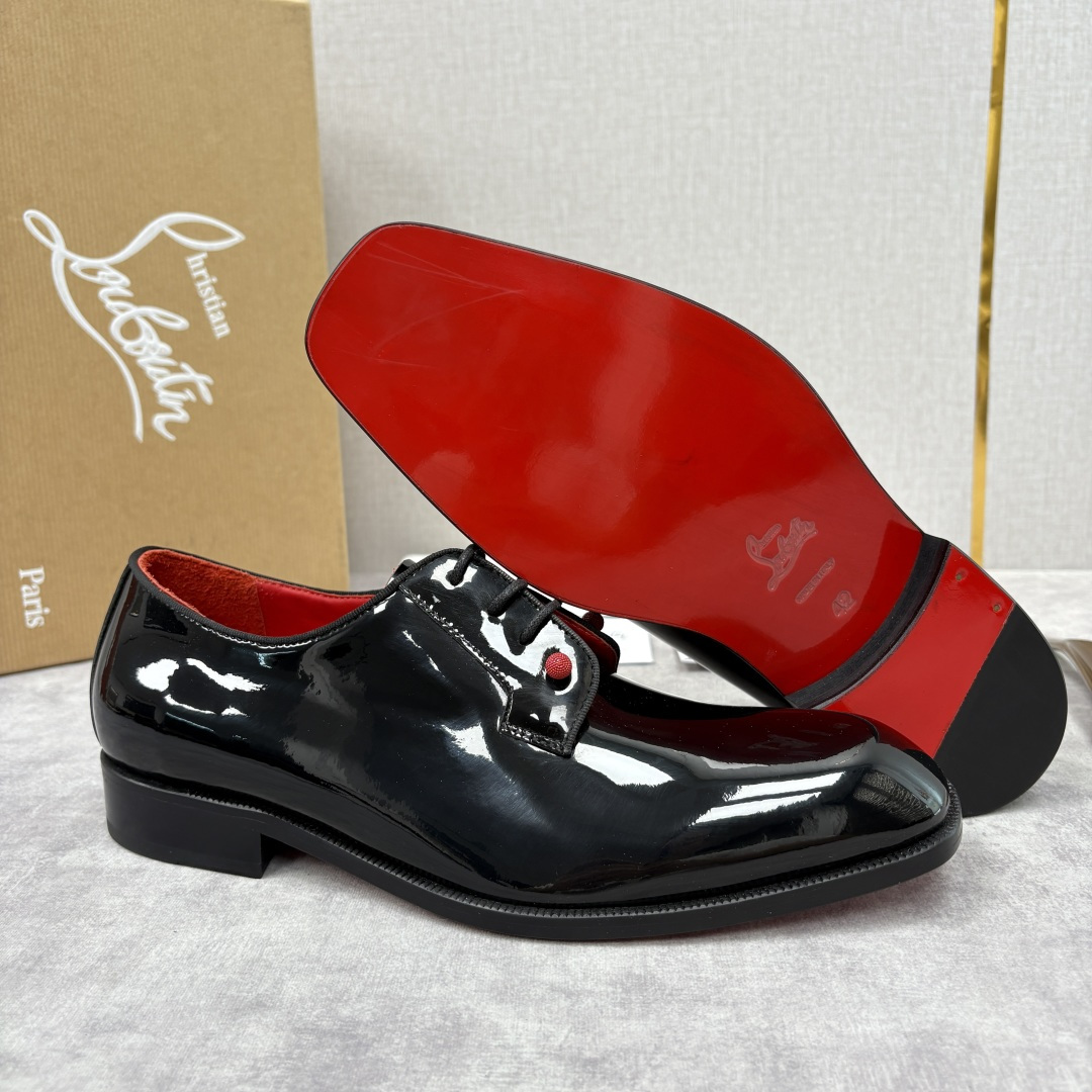 💋💍 CL 新品正装鞋皮鞋 Christia* Loubouti* 红底鞋 GREGGO 男士牛津鞋 采
