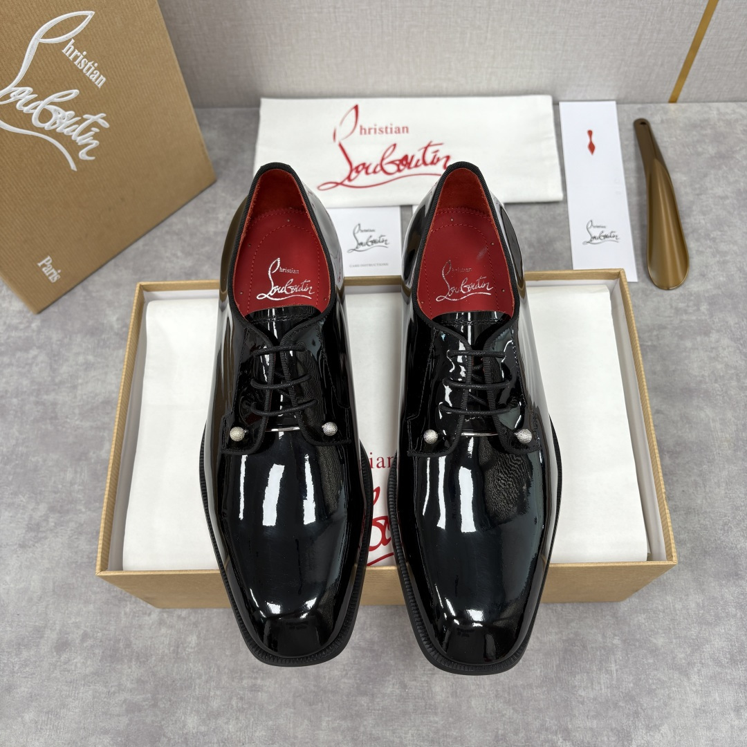 💋💍 CL 新品正装鞋皮鞋 Christia* Loubouti* 红底鞋 GREGGO 男士牛津鞋 采