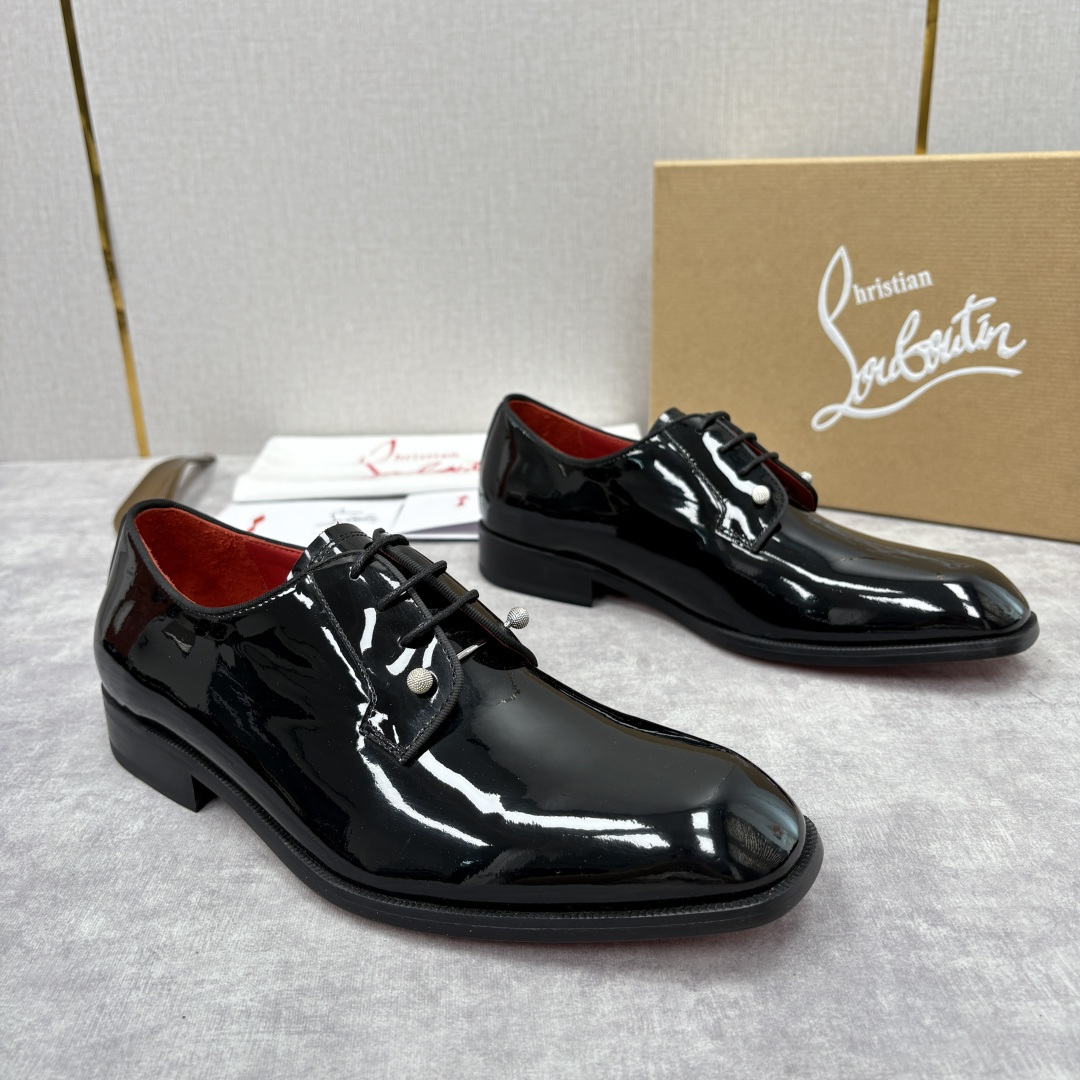 💋💍 CL 新品正装鞋皮鞋 Christia* Loubouti* 红底鞋 GREGGO 男士牛津鞋 采