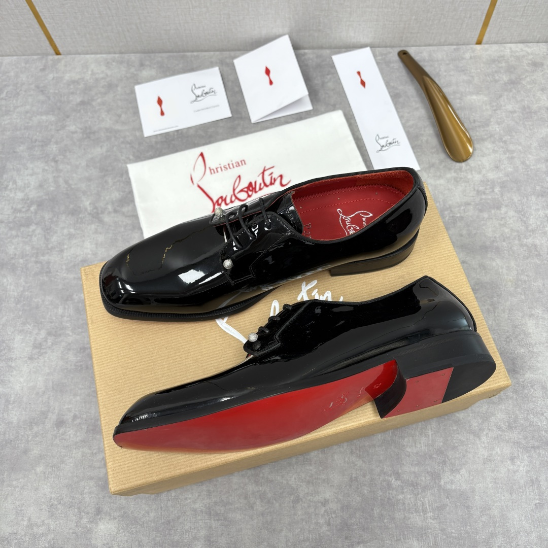 💋💍 CL 新品正装鞋皮鞋 Christia* Loubouti* 红底鞋 GREGGO 男士牛津鞋 采