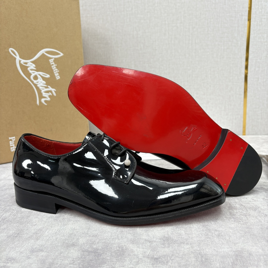 💋💍 CL 新品正装鞋皮鞋 Christia* Loubouti* 红底鞋 GREGGO 男士牛津鞋 采
