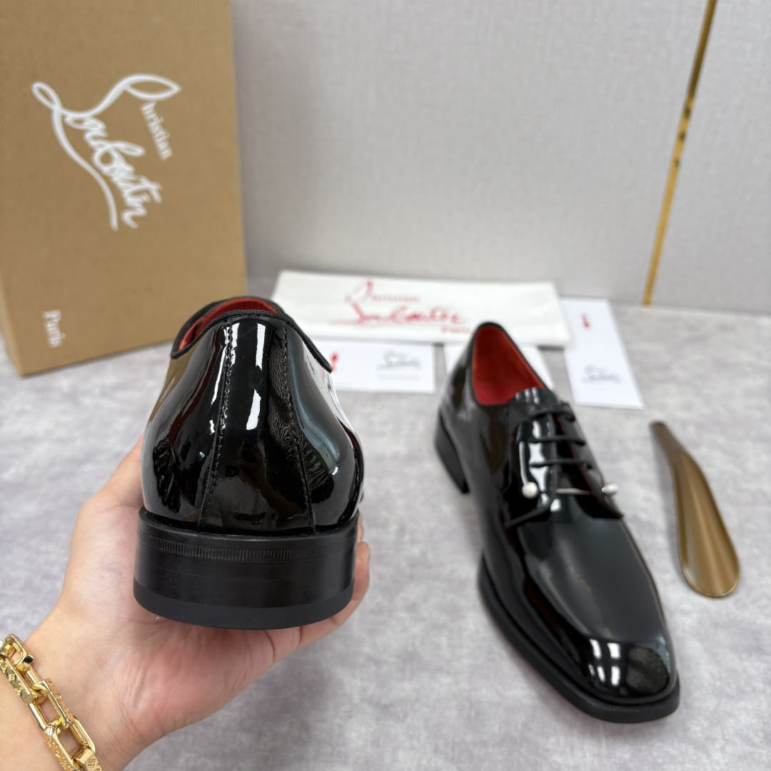 💋💍 CL 新品正装鞋皮鞋 Christia* Loubouti* 红底鞋 GREGGO 男士牛津鞋 采