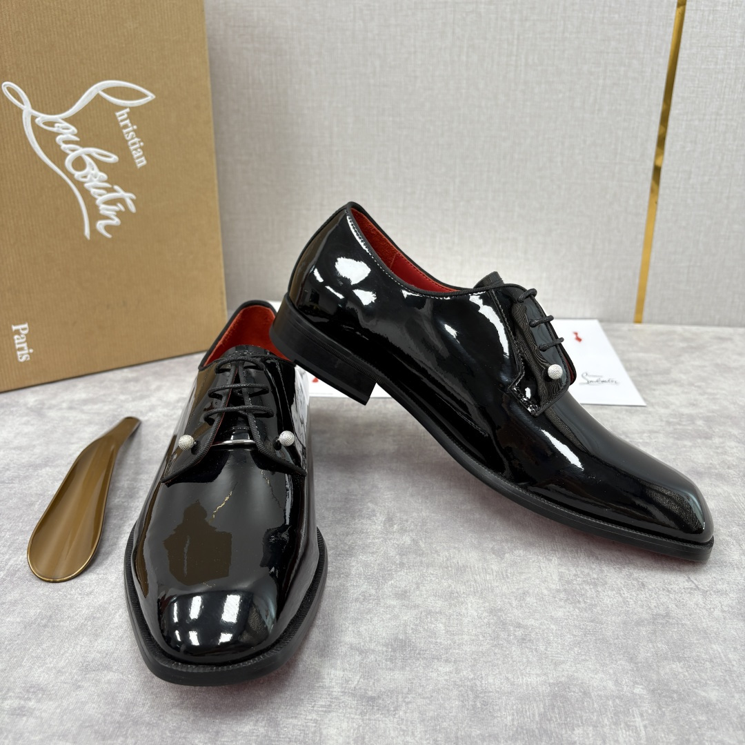 💋💍 CL 新品正装鞋皮鞋 Christia* Loubouti* 红底鞋 GREGGO 男士牛津鞋 采