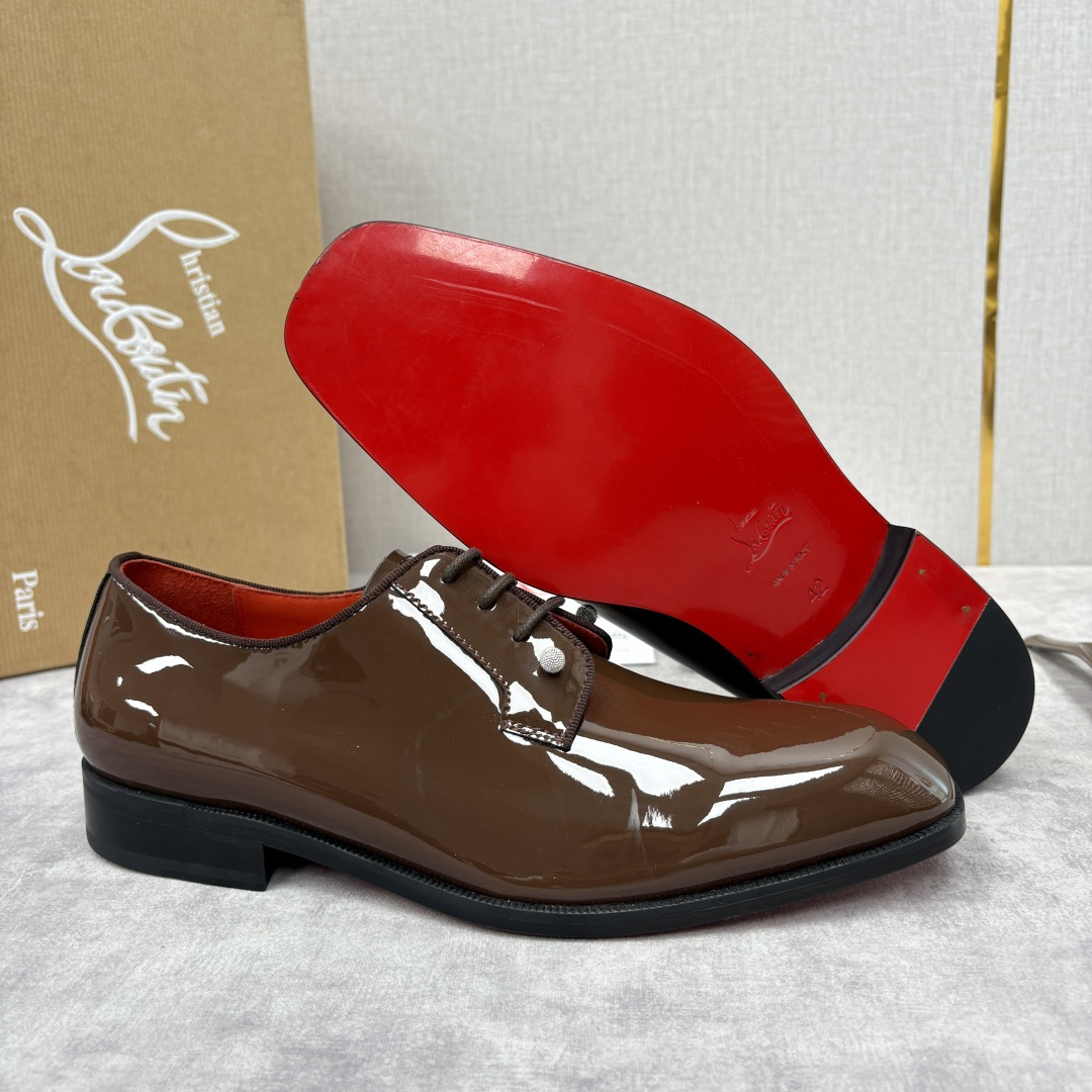 💋💍 CL 新品正装鞋皮鞋 Christia* Loubouti* 红底鞋 GREGGO 男士牛津鞋 采