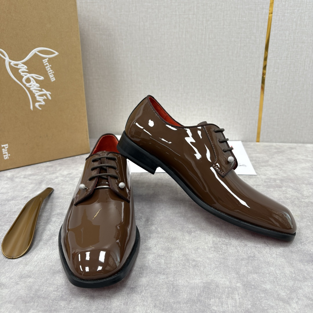 💋💍 CL 新品正装鞋皮鞋 Christia* Loubouti* 红底鞋 GREGGO 男士牛津鞋 采