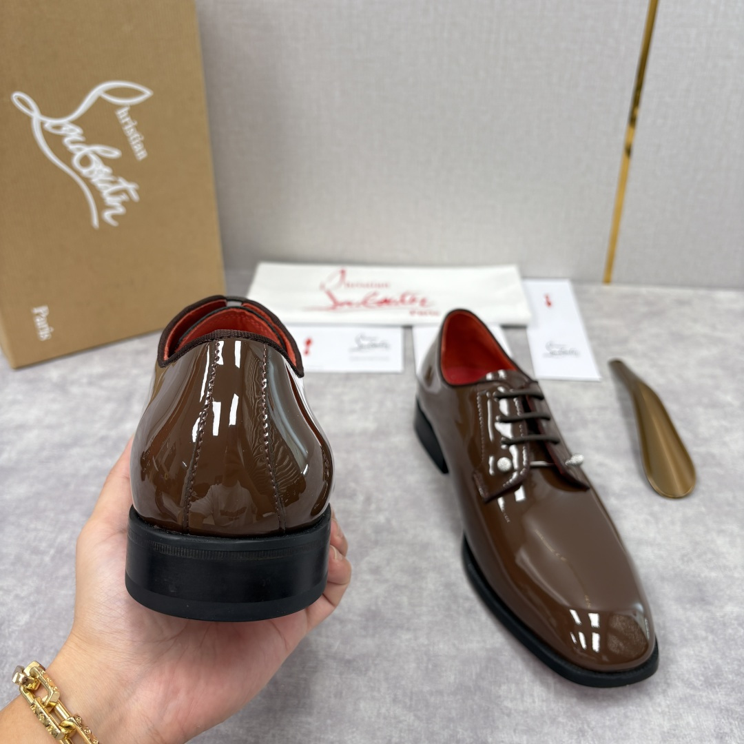 💋💍 CL 新品正装鞋皮鞋 Christia* Loubouti* 红底鞋 GREGGO 男士牛津鞋 采