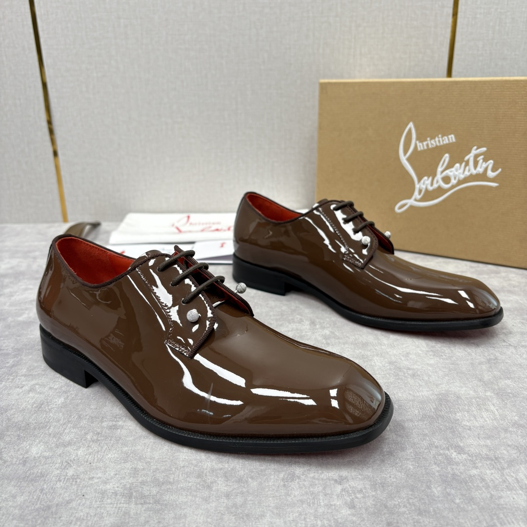 💋💍 CL 新品正装鞋皮鞋 Christia* Loubouti* 红底鞋 GREGGO 男士牛津鞋 采