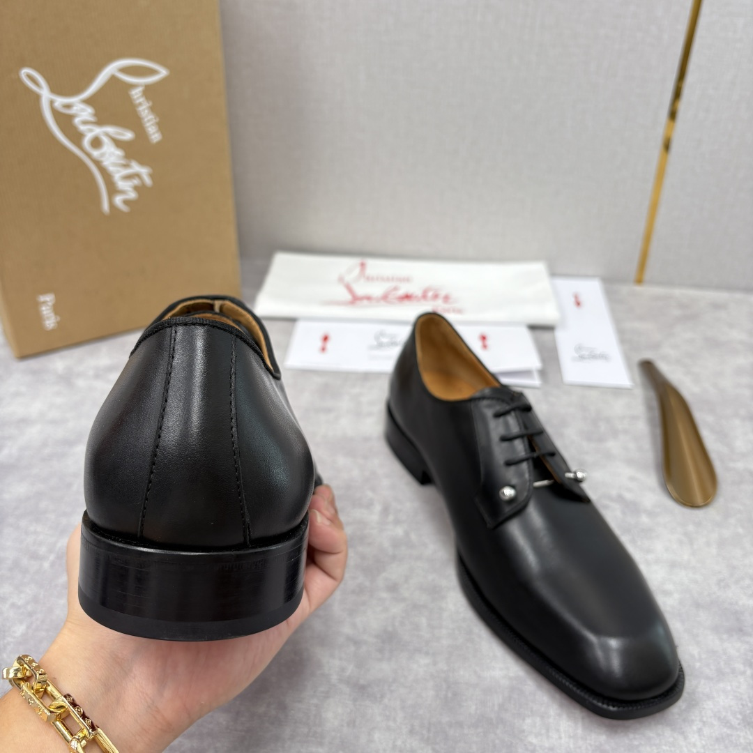 💋💍 CL 新品正装鞋皮鞋 Christia* Loubouti* 红底鞋 GREGGO 男士牛津鞋 采
