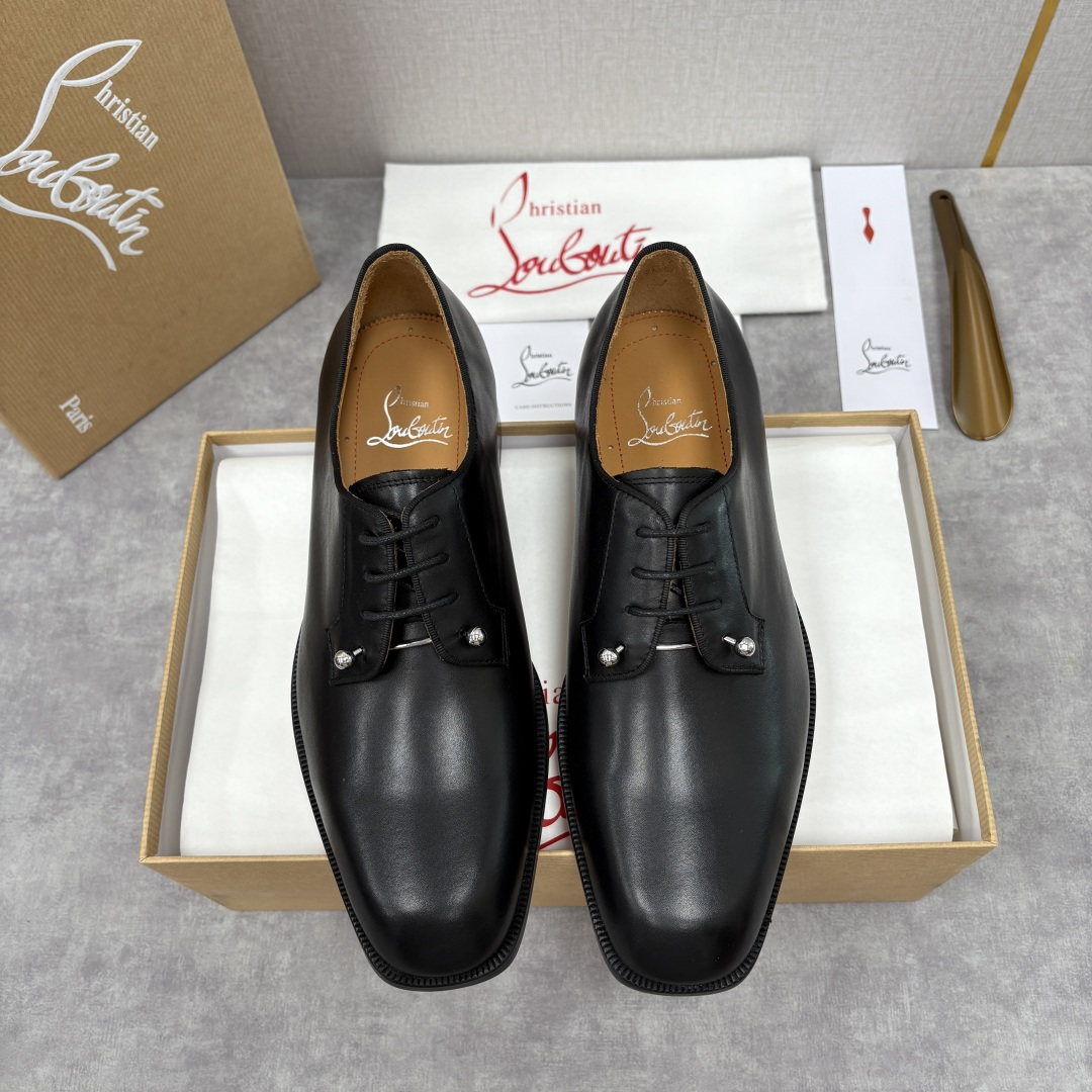 💋💍 CL 新品正装鞋皮鞋 Christia* Loubouti* 红底鞋 GREGGO 男士牛津鞋 采