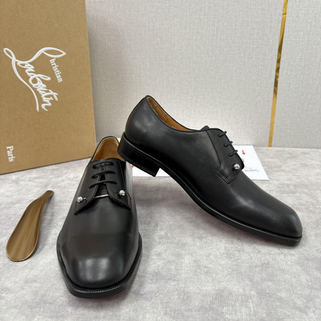 💋💍 CL 新品正装鞋皮鞋 Christia* Loubouti* 红底鞋 GREGGO 男士牛津鞋 采