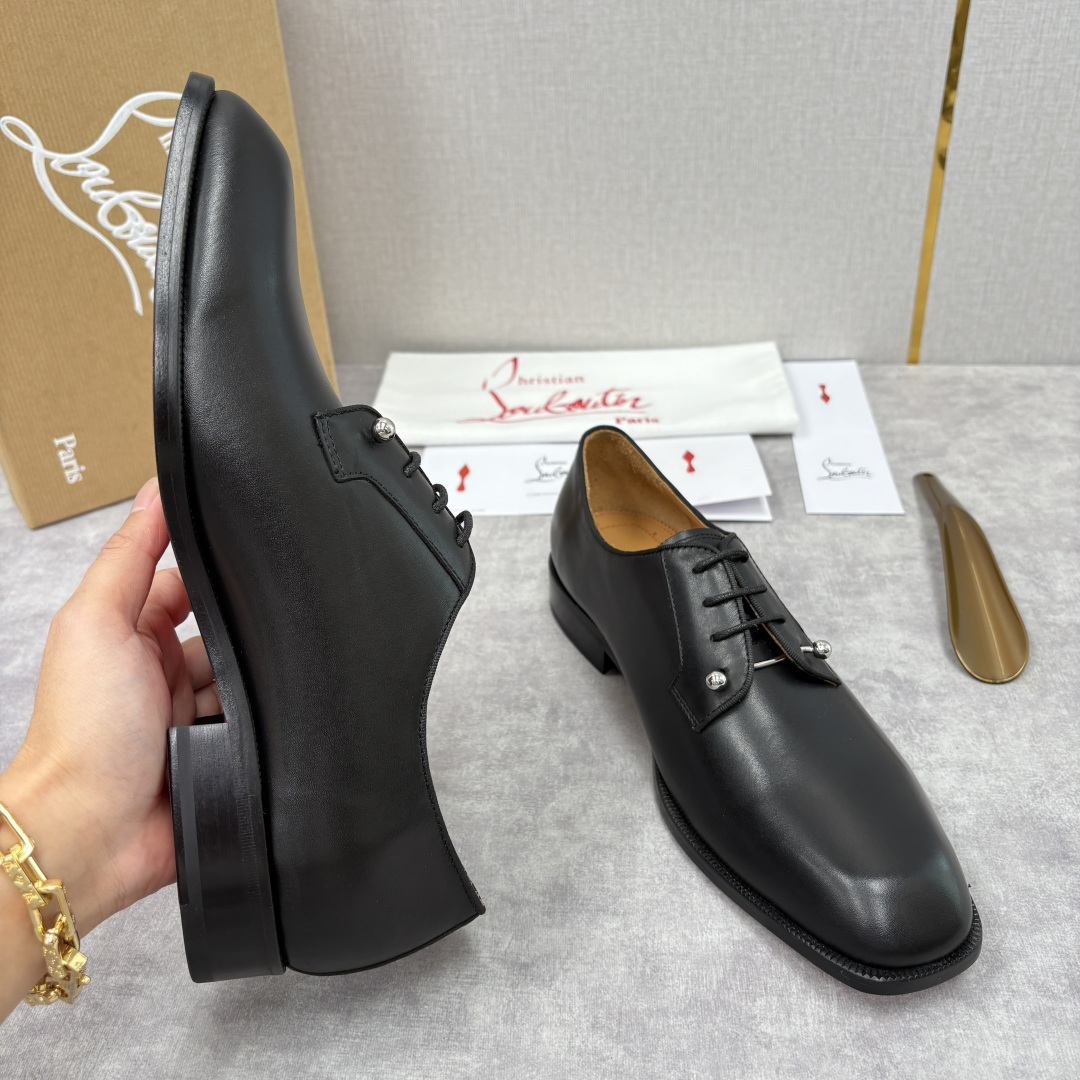 💋💍 CL 新品正装鞋皮鞋 Christia* Loubouti* 红底鞋 GREGGO 男士牛津鞋 采