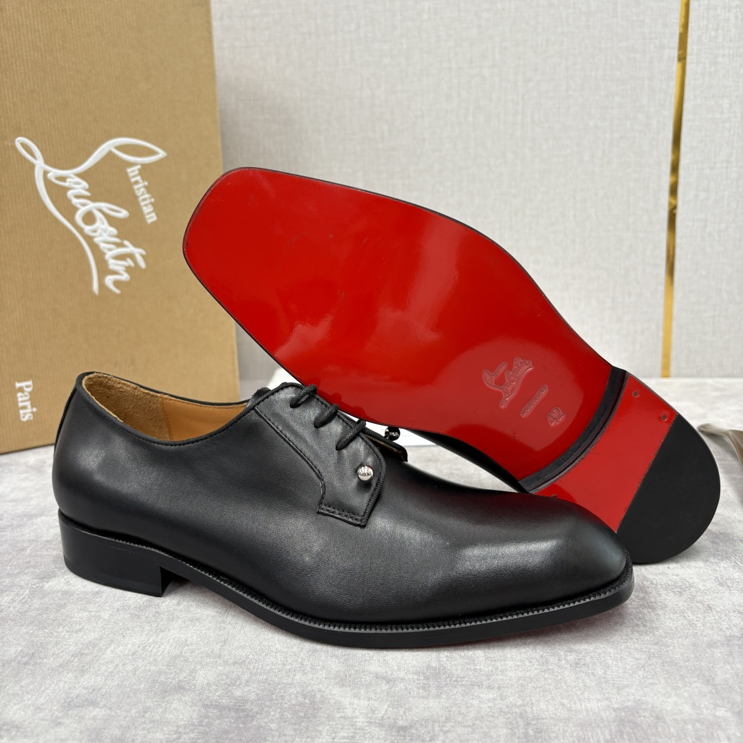 💋💍 CL 新品正装鞋皮鞋 Christia* Loubouti* 红底鞋 GREGGO 男士牛津鞋 采