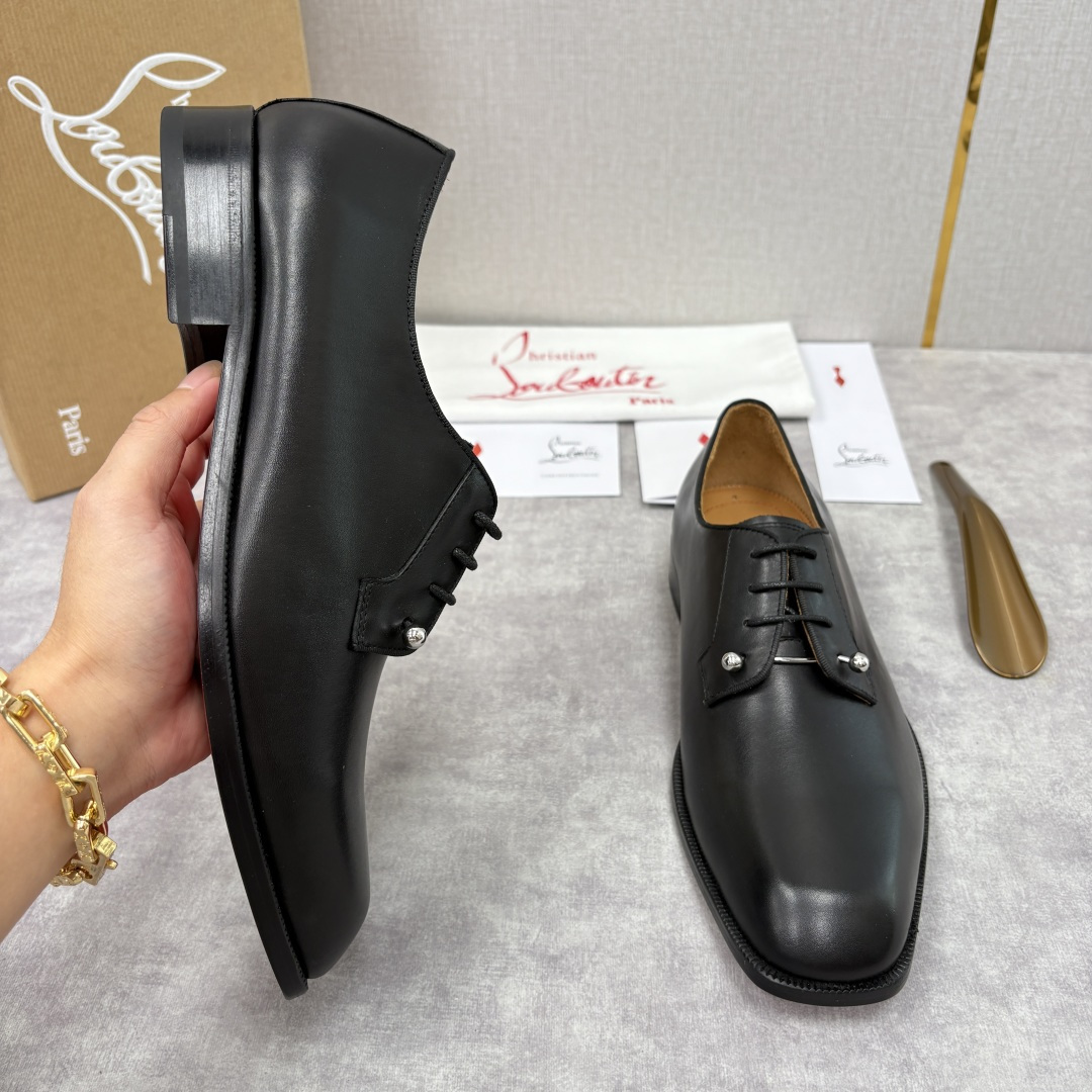 💋💍 CL 新品正装鞋皮鞋 Christia* Loubouti* 红底鞋 GREGGO 男士牛津鞋 采