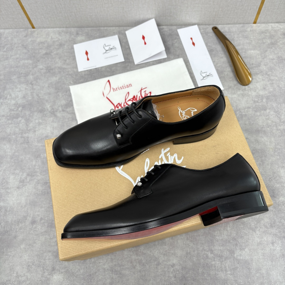 💋💍 CL 新品正装鞋皮鞋 Christia* Loubouti* 红底鞋 GREGGO 男士牛津鞋 采