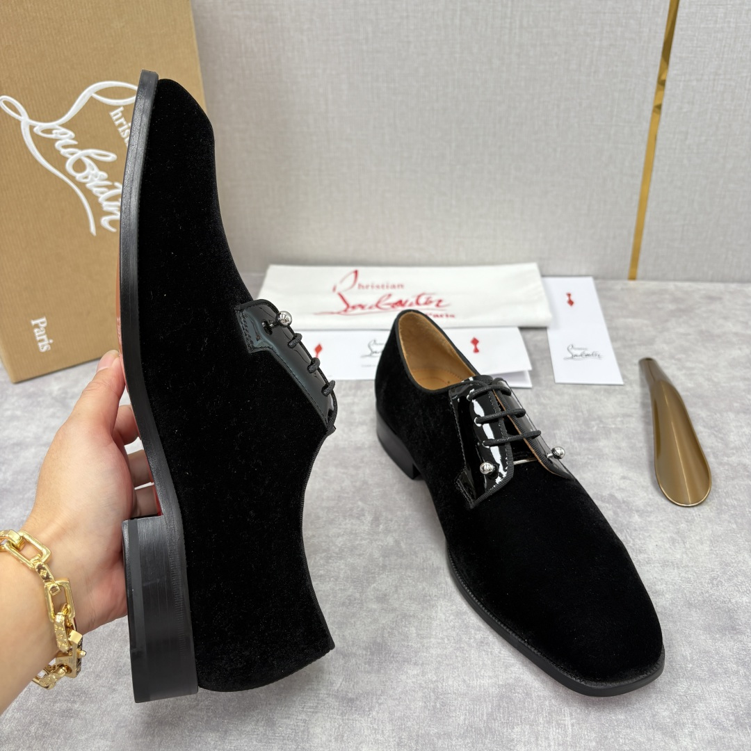 💋💍 CL 新品正装鞋皮鞋 Christia* Loubouti* 红底鞋 GREGGO 男士牛津鞋 采