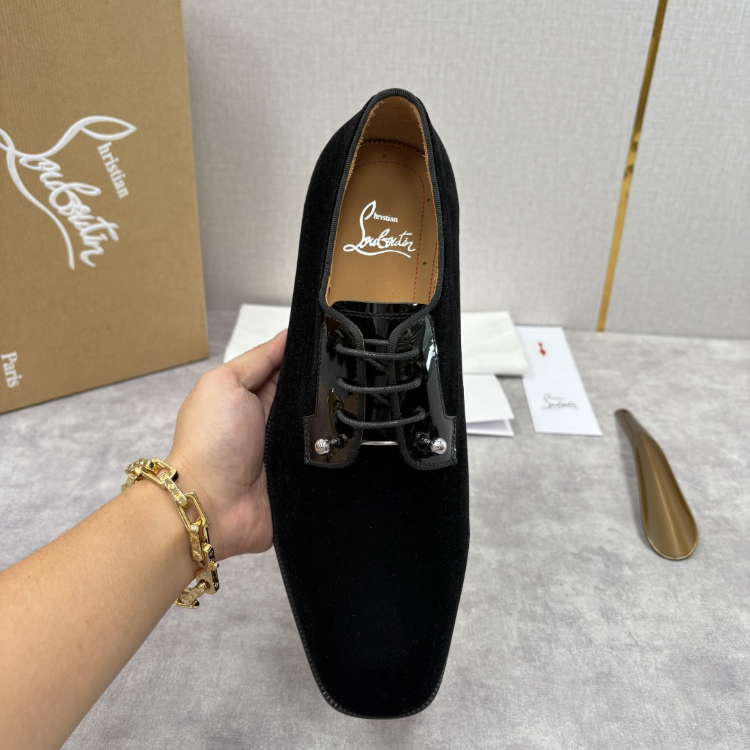 💋💍 CL 新品正装鞋皮鞋 Christia* Loubouti* 红底鞋 GREGGO 男士牛津鞋 采