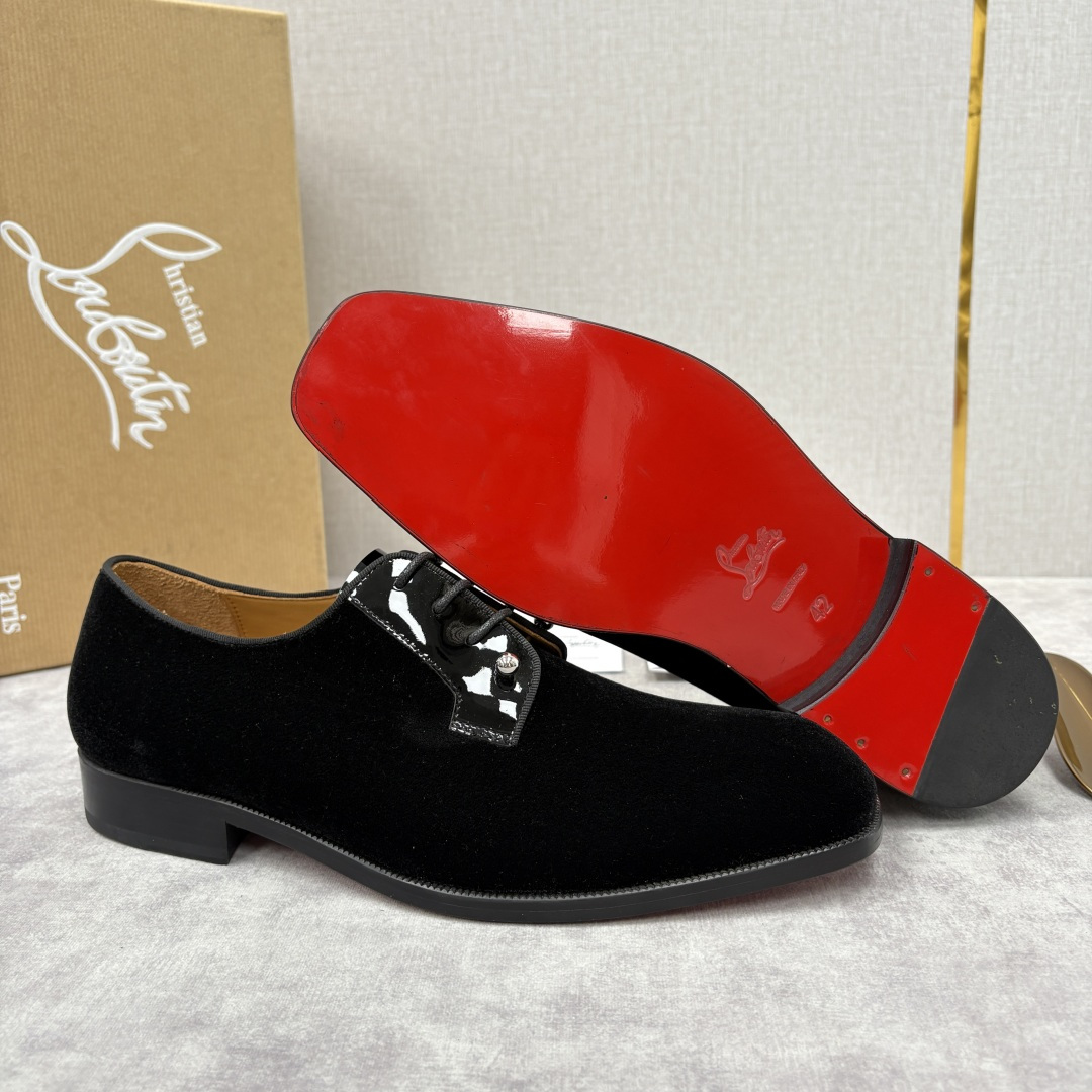 💋💍 CL 新品正装鞋皮鞋 Christia* Loubouti* 红底鞋 GREGGO 男士牛津鞋 采