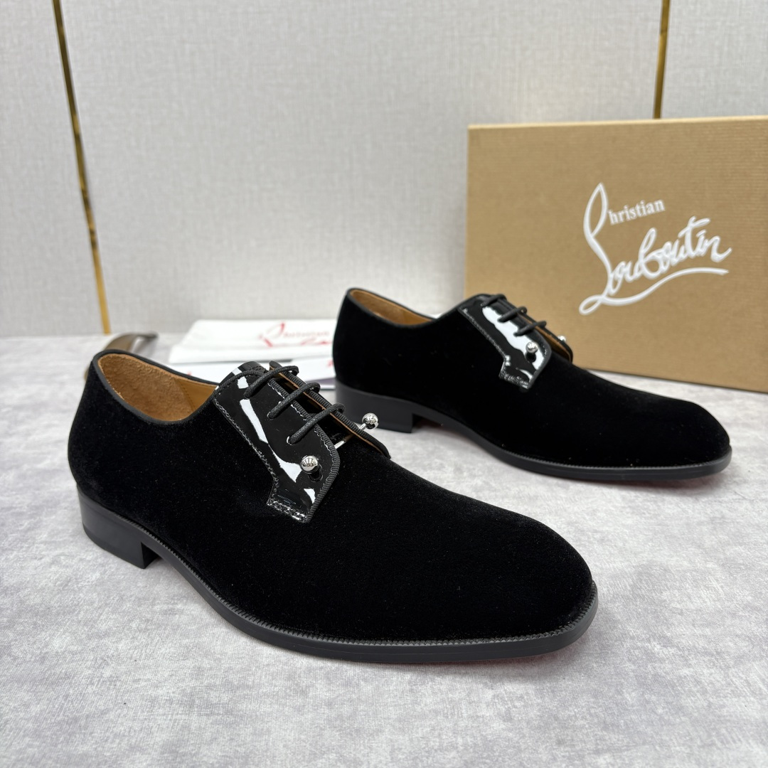 💋💍 CL 新品正装鞋皮鞋 Christia* Loubouti* 红底鞋 GREGGO 男士牛津鞋 采
