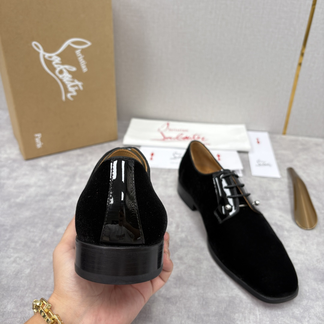 💋💍 CL 新品正装鞋皮鞋 Christia* Loubouti* 红底鞋 GREGGO 男士牛津鞋 采