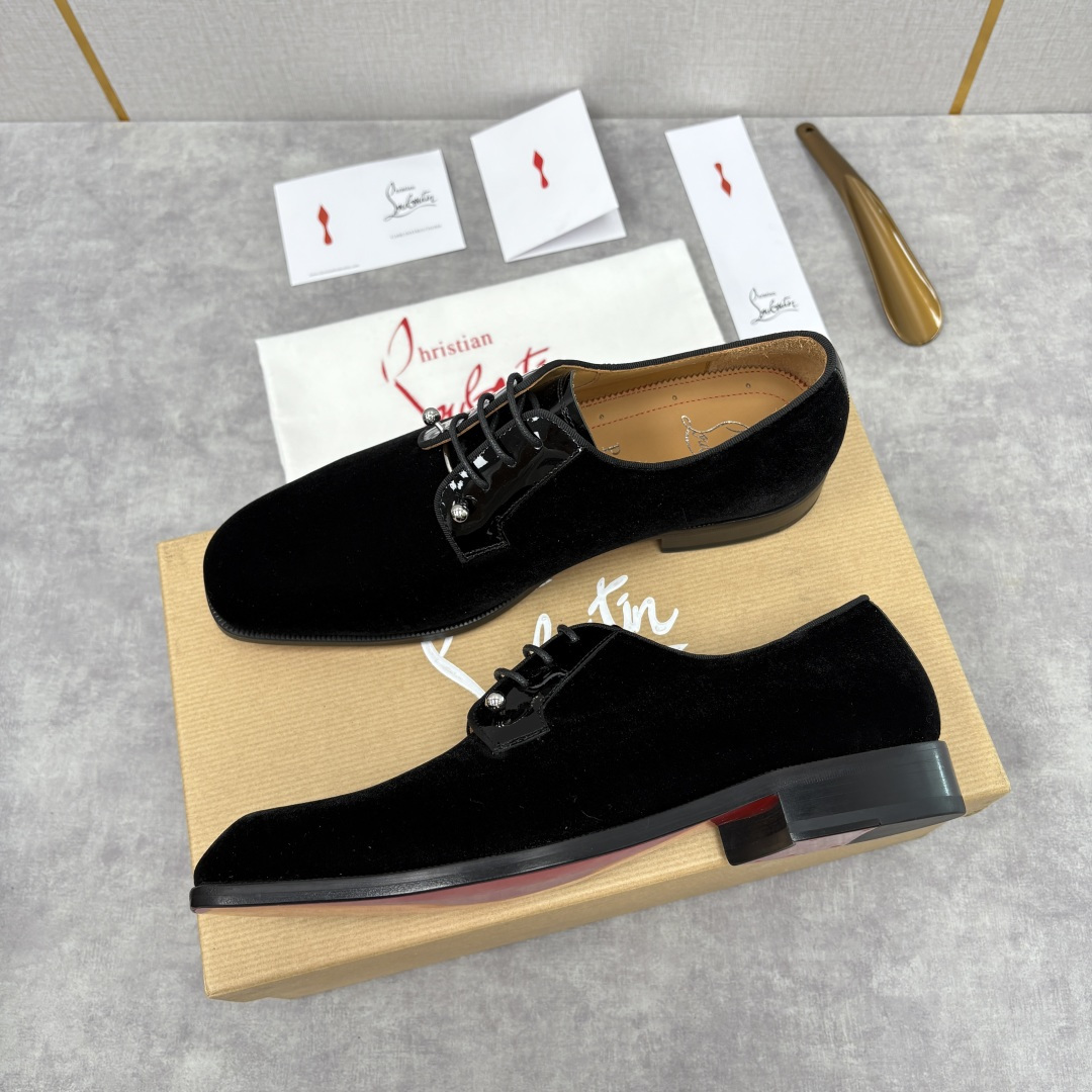 💋💍 CL 新品正装鞋皮鞋 Christia* Loubouti* 红底鞋 GREGGO 男士牛津鞋 采